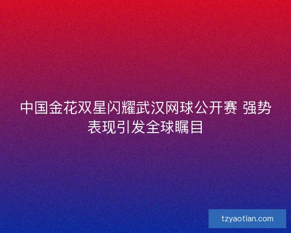 中国金花双星闪耀武汉网球公开赛 强势表现引发全球瞩目 中国金花双星闪耀武汉网球公开赛 强势表现引发全球瞩目